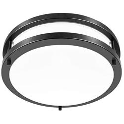 Drosbey 50W LED Flush Mount Ceiling Light Fixture, Ceiling Lights for Kitchen, Bedroom, Bathroom, Garage, Dimmable, 14.5 inch, Super Bright 5000 Lumens, 3000K Warm White