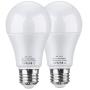 LEKE Dusk to Dawn Light Bulbs Outdoor 100W Equivalent Light Bulb E26/E27 Sensor Bulb 12W Smart Light Bulbs 6000K for Home, Front Porch Light, Yard Light, Garage Light, White-2 Pack