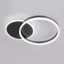 Ganeed Flush Mount Ceiling Light,37W 2 Rings Modern LED Ceiling Light Fixture,6500K White Light Metal Acrylic Ceiling Lamp for Living Room Bedroom Study