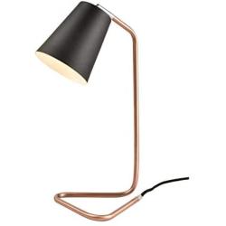 Modern Plug-in Table Lamp Reading Light for Study Desk Bedside Table,Antique Copper Finish