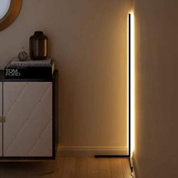 LED Corner Floor Lamp Variable Color Ground Light with Remote Control Dimming Nordic Decoration Standing Floor Lamps Festival Decorations for Bedrooms Living Room Office