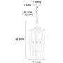KSANA Gold Chandelier, 4-Light Gold Pendant Light with Adjustable Framework for Kitchen, Dining Room, 14'' W x 28.3'' H