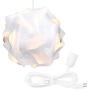 kwmobile Hanging Puzzle Lamp Kit - 7.9'' (20 cm) Modern Ceiling Pendant Light with 30-Piece Shade to Assemble and 15ft Plug-in Power Cord - Size S