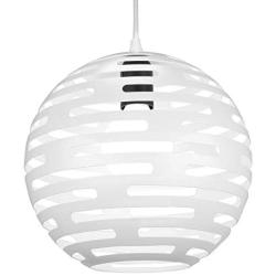 SUNVP Pendant Light Modern White Sphere Design Iron Ceiling Hanging Lamp Minimalist Style for Kitchen Island Dining Room, Living Room, Bedroom, Coffee Bar