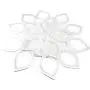 DYRABREST Modern Acrylic Ceiling Chandeliers Home LED Warm Light Flower Shape Ceiling 15 Head Dining Room Living Room Bedroom (White Light)