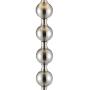 WINGBO 63” Modern Floor Lamp with 11 Stacked Ball Contemporary Silver Metal Standing Lamp for Bedrooms, Living Room, Office, Reading Mercury Silver