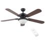 CO-Z 52 Farmhouse Ceiling Fan with Lights and Remote, Rustic Ceiling Fans with LED Light for Bedroom, Living Room, Kitchen, Black Ceiling Fan Light Fixture with 5 Plywood Blades (Cherry & Walnut)