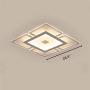 LAKIQ Modern LED Flush Mount Lighting Fixture Nordic Ultrathin Close to Ceiling Light Indoor Square Acrylic Chandelier for Living Room Bedroom Dining Room (Warm Light, 20.5)