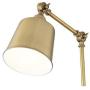 Mendes Modern Swing Arm Wall Lamps Set of 2 Antique Brass Plug-in Light Fixture Adjustable Up Down Metal Shade for Bedroom Bedside Living Room Reading - 360 Lighting
