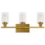 SGLfarmty Wall Vanity Lighting, 3 Light Wall Sconce Brass Bathroom Light Fixtures Over Mirror for Bathroom Dining Room Workshop Cafe