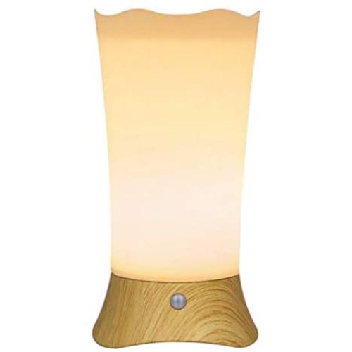 DEEPLITE Battery Operated Motion Sensor Night Light Small Cordless Table Lamp, Soft Glow Nightstand for Bathroom, Bedroom, Kid’s Room, Hallway, Table Decor