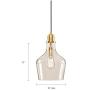 Hampton Hill Auburn Gold Modern Chandeliers Pendant Hanging Lamp Ceiling, Dining Room Lighting Fixtures, 8''x8''