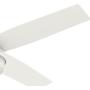 Hunter Dempsey Indoor / Outdoor Ceiling Fan with LED Light and Remote Control, 52'', White