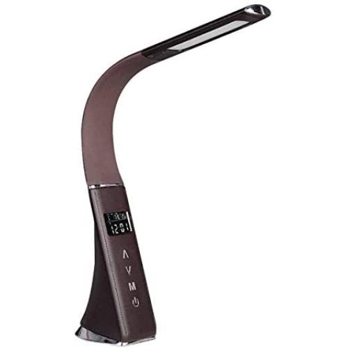 OMaggie LED Desk Lamp, Eye-Caring Table Lamp, Dimmable Office Study Desk Light with Calendar Thermometer Time & Alarm Clock, 3 Mode 5 Level, Touch Control, Memory Function