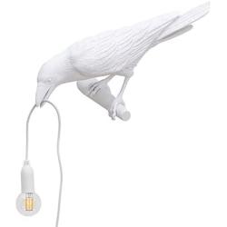 Black & White Lux Raven Light Crow Table Lamp Nordic Table Lamp Wall Lamp,Resin Crow Bird LED Lamp Modern Art Deco Bedside Light Wall Sconce Light Decor for Bedroom Living Room Home Office Lamp