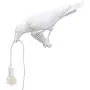 Black & White Lux Raven Light Crow Table Lamp Nordic Table Lamp Wall Lamp,Resin Crow Bird LED Lamp Modern Art Deco Bedside Light Wall Sconce Light Decor for Bedroom Living Room Home Office Lamp