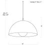Regina Andrew Sigmund Pendant Small (White and Gold) | Ceiling Light Fixture with Single Socket 60 Watts Max E26 Keyless Base for Entries and Hallways to Kitchens and Dining Rooms