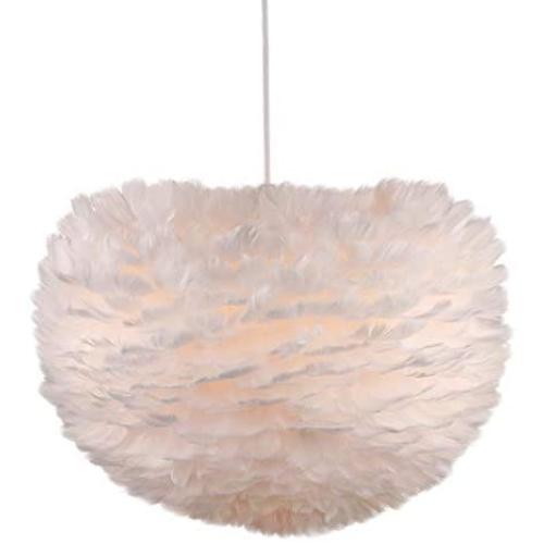 Newrays Nordic Modern Feather Pendant Light Fixture Creative Personality Art Lamps for Bedroom Kitchen Restaurant Living Room (Middle)