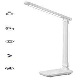 LED Desk Lamp, Student Learning Eye-Caring Table Lamps Dimmable Office Lamp Home Dormitory Lamp with USB 7W White Adjustable Light for Reading Working Manicure (Without Battery)