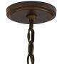 Hartley Oil Rubbed Bronze Wagon Wheel Chandelier 28'' Wide Rustic Farmhouse 6-Light Fixture for Dining Room House Foyer Kitchen Island Entryway Bedroom Living Room - Franklin Iron Works