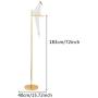 Modern 72inch Floor Lamp Paper Crane Bird Standing Light PVC Lampshade Metal Base Accent Lamps for Bedside Living Dining Study Room Loft