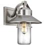 Feiss OL13901PBS Boynton StoneStrong Marine Grade Outdoor Patio Lighting Wall Lantern, Satin Nickel, 1-Light (11''W x 13''H)