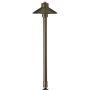 VOLT Flat Hat 12V Brass Path Light (7'' Shade, 25'' Tall)