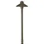VOLT Flat Hat 12V Brass Path Light (7'' Shade, 25'' Tall)