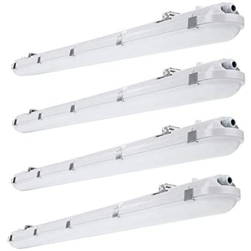 AceLite LED 4FT Vapor Tight Light Fixture, 40W, 5000LM, IP65 Waterproof Outdoor Shop Lights, 6000K Bright White, LED Vapor Proof Lighting, 4-Pack