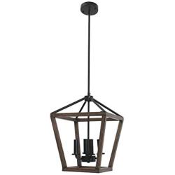 Neady 4-Light Hanging Pendant Light Adjustable Height Chandelier Rustic Metal Pendant Light for Bedroom Kitchen Island Livingroom Farmhouse Foyer