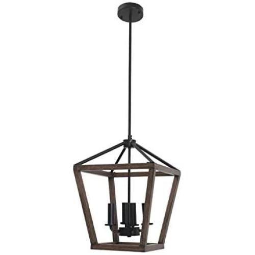 Neady 4-Light Hanging Pendant Light Adjustable Height Chandelier Rustic Metal Pendant Light for Bedroom Kitchen Island Livingroom Farmhouse Foyer