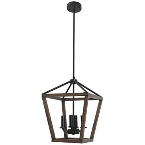 Neady 4-Light Hanging Pendant Light Adjustable Height Chandelier Rustic Metal Pendant Light for Bedroom Kitchen Island Livingroom Farmhouse Foyer