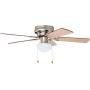 Prominence Home 80029-01 Alvina Led Globe Light Hugger/Low Profile Ceiling Fan, 42 inches, Satin Nickel