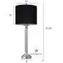 OYEARS Crystal Table Lamp Set of 2 for Living Room Bedroom 27.75“ Modern Buffet Table Lamps for Dining Room with Fabric Drum Shade Black OYEARS Crystal Table Lamp Set of 2 for Living Room Bedroom 27.75“ Modern Buffet Table Lamps for Dining Room with Fabric Drum Shade Black