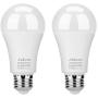 Aukora Dusk to Dawn Light Bulb, 12W (100-Watt Equivalent) Smart Sensor Light Bulbs Super Bright E26 Automatic On/Off Security Lights Outdoor/Indoor for Porch Garage Garden Patio(Cool White 2 Pack)