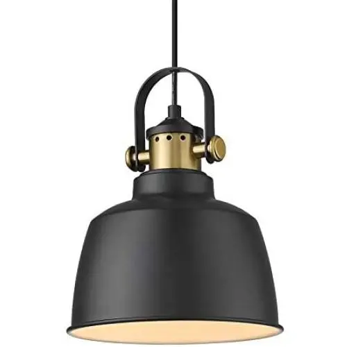 Autelo Farmhouse Pendant Light, 1-Light Indoor Hanging Light Fixture for Kitchen Island Dining Room H3700-1 BK Autelo Farmhouse Pendant Light, 1-Light Indoor Hanging Light Fixture for Kitchen Island Dining Room H3700-1 BK