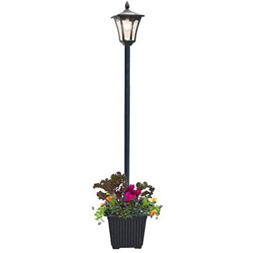 Outdoor Solar Lamp Post Light with Planter,64 inch Solar Powered Street Bulb Lights with Planter for Outdoor Landscape Vintage Pathway Street Patio Garden Yard
