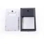 CORAMDEO Commercial & Residential Outdoor Wall Pack Light Fixture, Dusk-to-Dawn Photocell, Wet Location, Built in LED Gives 100W of Light from 12W of Power, Black Cast Aluminum with White PC Lens