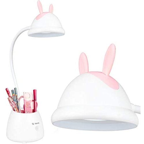 Rechargeable Kids Lamp, Neporal LED Desk Lamp Touch Control Dimming 3 Brightness, 360°Flexible Gooseneck Eye-Care Children Studying Lamp with Pen Holder for Girls, Boys