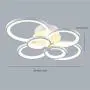 Ceiling Light Fixture, Flush Mount Lights Chandelier LED 6 Lights Contemporary Dimmable Lights Ceiling Lighting for Living Room Dining Bedroom Office Lights Fixtures Ceiling (6 Lights)
