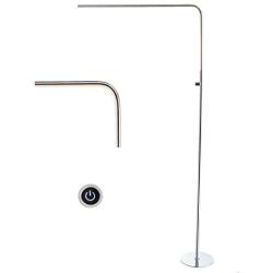 JONATHAN Y JYL7009A Natalie 63'' LED Integrated Floor Lamp Modern,Contemporary for Bedrooms, Living Room, Office, Reading, Chrome
