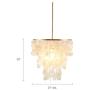 Urban Habitat MPS150-0093 Isla Modern Classic Chandeliers-Metal, White Shell Shade Pendant Ligthing Lamp Ceiling Dining Room Lighting Fixtures Hanging