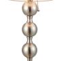 WINGBO 28 Inches Elegant Table Lamps Set of 2, Modern Bedside Light for Living Room Bedroom Accent, Modern Stacked Ball Body and White Linen Tapered Drum Shades