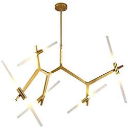 Modern Industrial Chandelier Metal Glass LED Branch Chandeliers Pendant Lamp Light DIY Ceiling Fixtures for Living Room Dining Room Lamps