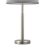 Oneach Modern Table Lamp for Living Room Nightstand & Side 28.75“ Table Lamp with Drum Shade Bedside Light for Bedroom Study Office (Silver)