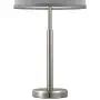 Oneach Modern Table Lamp for Living Room Nightstand & Side 28.75“ Table Lamp with Drum Shade Bedside Light for Bedroom Study Office (Silver)