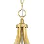 Sydney Warm Antique Brass Drum Pendant Chandelier 25'' Wide Modern Clear Gold Organza Shade 6-Light Fixture for Dining Room House Island Entryway Bedroom Living Room - Possini Euro Design