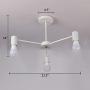 LAKIQ Modern Ceiling Light Living Room Close to Ceiling Lighting Bedroom Semi Flush Mount Light Fixture Minimalist Style Indoor Chandelier Lighting (White,3 Lights)