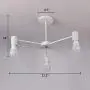 LAKIQ Modern Ceiling Light Living Room Close to Ceiling Lighting Bedroom Semi Flush Mount Light Fixture Minimalist Style Indoor Chandelier Lighting (White,3 Lights)