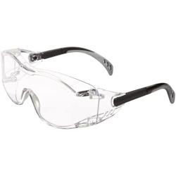 Gateway Safety 6980 Cover2 Safety Glasses Protective Eye Wear - Over-The-Glass (OTG), Clear Lens, Black Temple